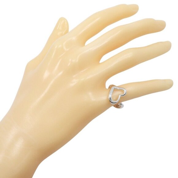 TIFFANY&Co. Open heart Ring Elsa Peretti Silver925 #5.4(US Size) 5g Women - Picture 2 of 6